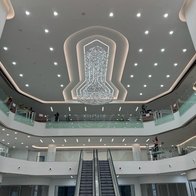 Customized led recessed light for building entrance ceiling