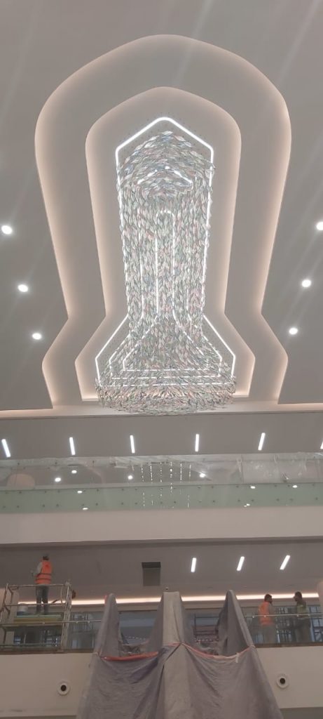 Customized led recessed light for building entrance ceiling 02
