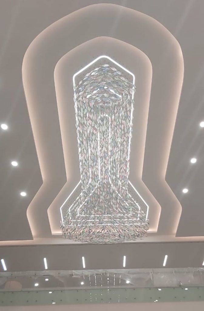 Customized led recessed light for building entrance ceiling 02