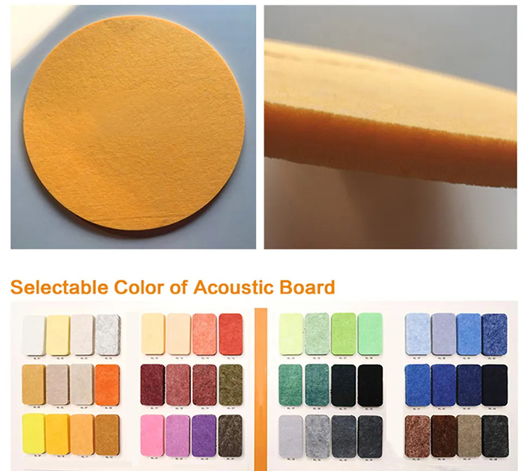 acoustic felt in different colors